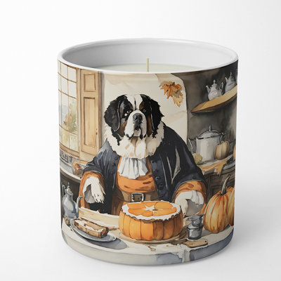 Pumpkin Pie Scented Tumbler Candle with Ceramic Holder