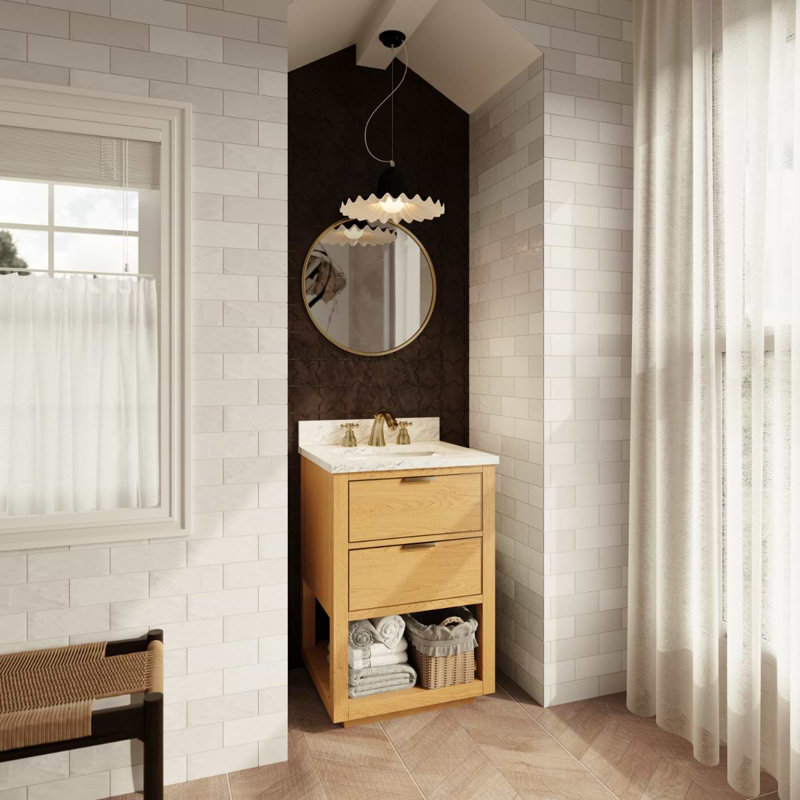 Dayton 24" Freestanding Standard Single Bathroom Vanity with Top