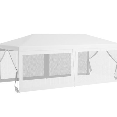 10' X 20' Outdoor Canopy. Wedding Gazebo With Sidewalls. - Material. Strong Steel Frame. For Any Gathering & Grilling. White. 19.2' 9.7' 8.4'. Simple Assembly Exhibit Tent. Party Canopy . Structure.