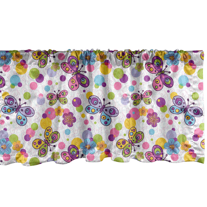Multicolore de cantonnière 54 "Ambesonne Hipster, L 54 po x L 12 po