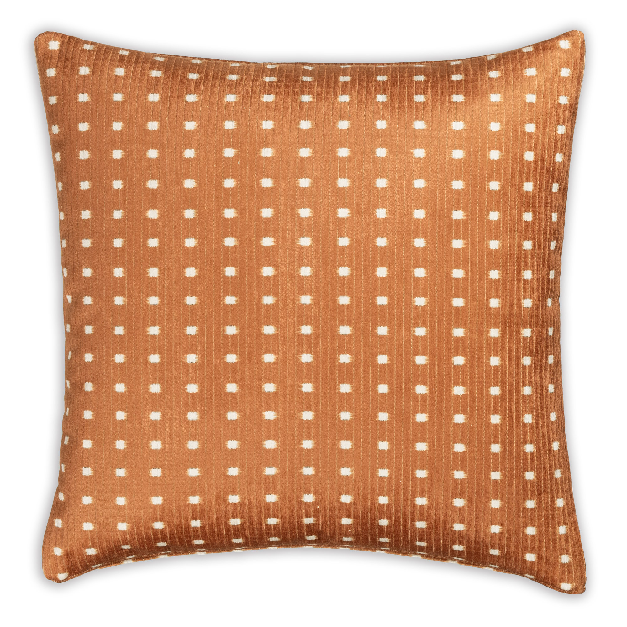 Grid Throw Pillow, Orange, Polyester, Square 18"