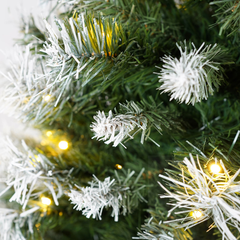 Ensemble de 3 guirlandes de Noël artificielles et 2 arbres d'entrée avec lumières DEL