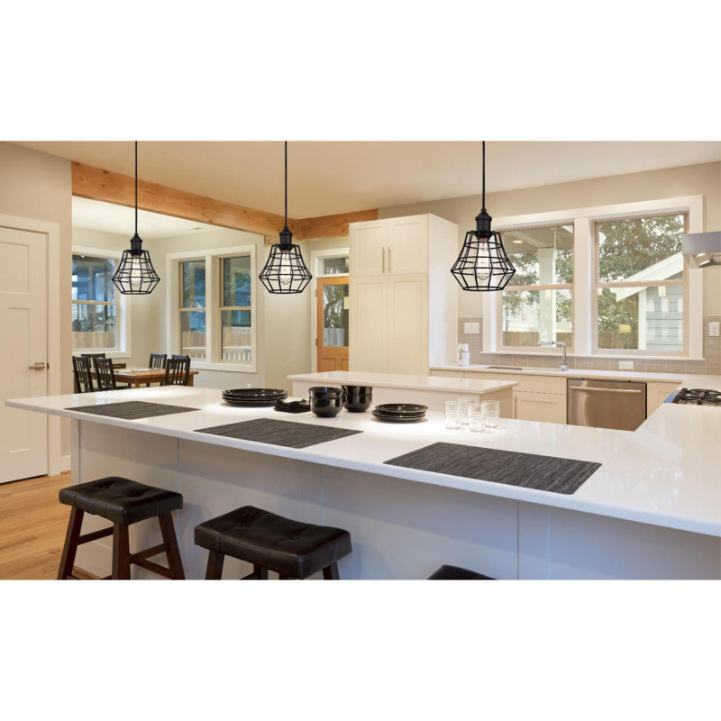 Trinh 1 - Light Single Pendant, Matte Black, 55" H x 7.5" W x 7.5" D 