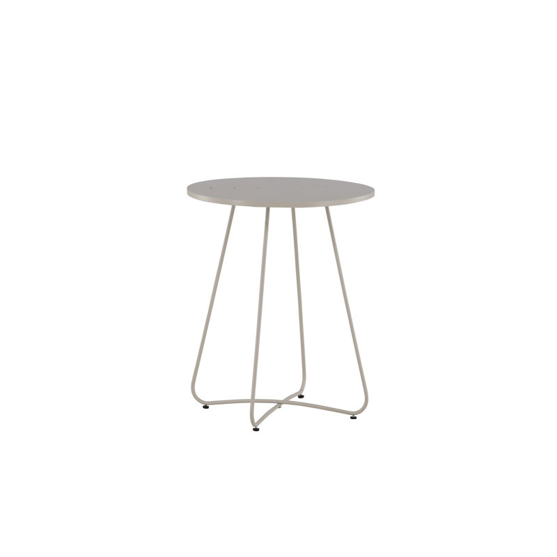 Kayshon Round Steel Outdoor Coffee Table - 60 cm W 60 cm D, Beige