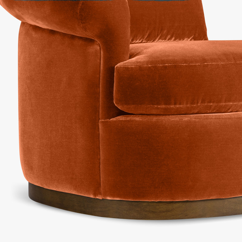 Chaise pivotante Gracie , Mélange de polyester rouille