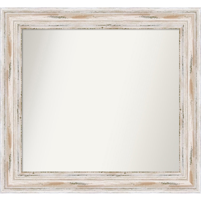 Gemini Solid Wood Rectangle Wall Mirror, 25" H x 27" W