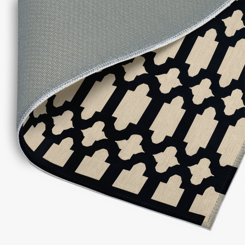 Tapis gris intérieur et extérieur Trellis, Rectangulaire 2 pi x 3 pi
