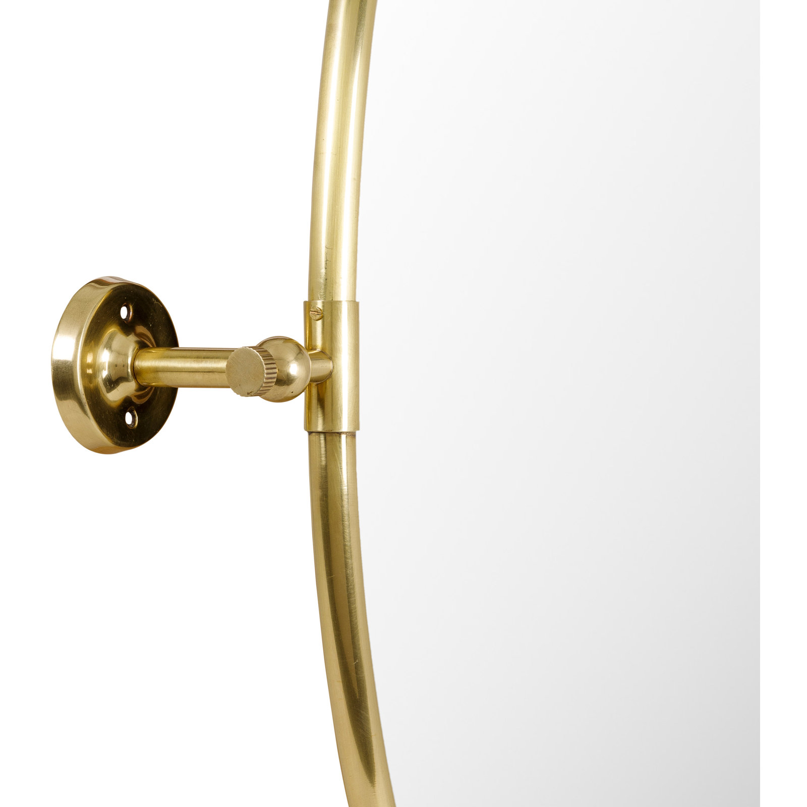 Dara Brass Oval Mirror, Gold