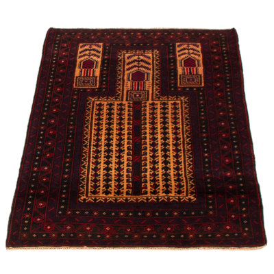 Lynnisha One-of-a-Kind 2'11" X 4'8" New Age Wool Area Rug in Burgundy