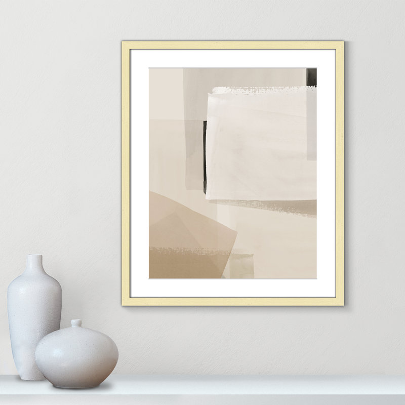 Imprimé calme et géométrique par Hazel J, 21.5'' W x 25.5'' H, Matted Print, Or mat
