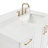Freitas 42'' Solid Wood Single Bathroom Vanity in White with 1.5'' Carrara White Quartz Top, Right Offset, Rectangle Sink-2109312534-2134140392-2134140395