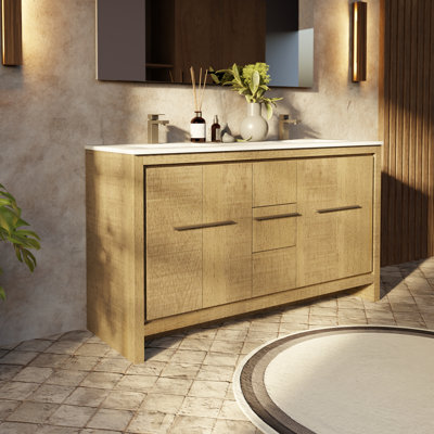 Ensemble de meuble-lavabo double l 60 po x P 20 po Lafarre