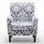 Fauteuil en mélange de polyester à motifs