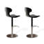 Chaise d'appoint noire à dossier solide (ensemble de 2)-1703405052