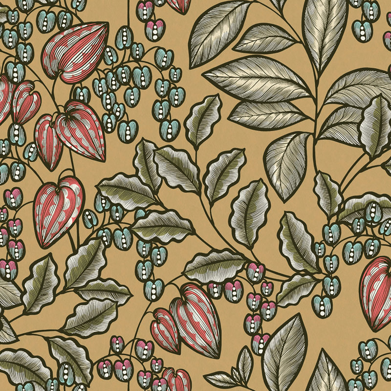 Rouleau de fleurs Leif, Brun