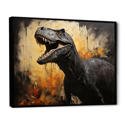 Vintage Jurassic Trex Portrait II - Dinosaurwall Art
