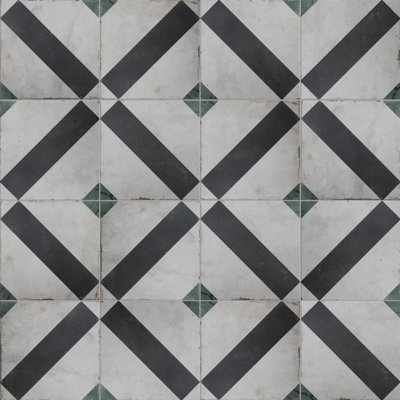 Carreau de porcelaine 8 po x 8 po Renaissance Deco