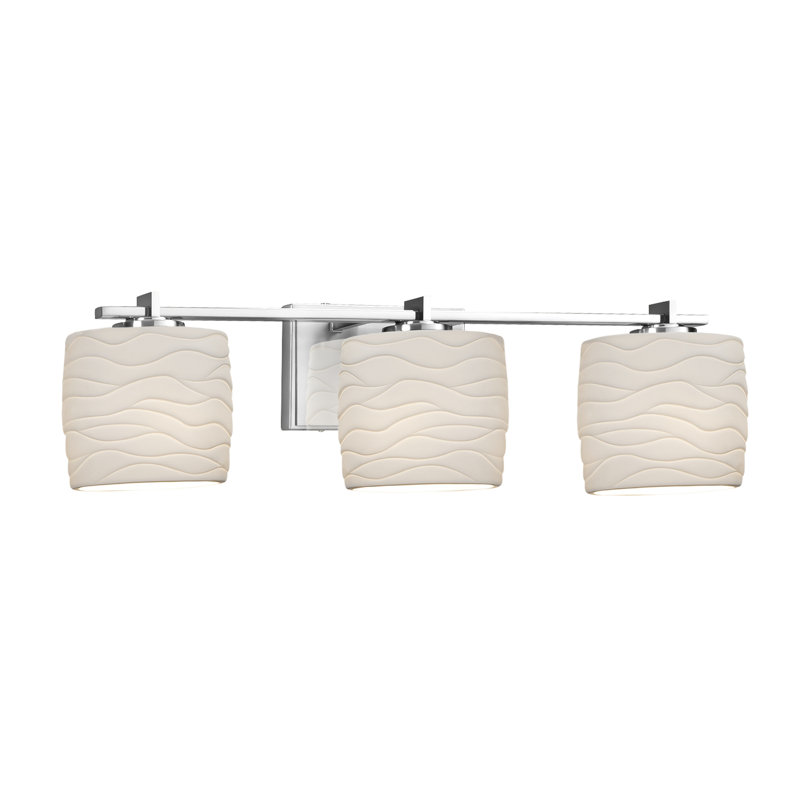 Éclairage de salle de bain à intensité variable 3 lumières Darrien, Chrome poli