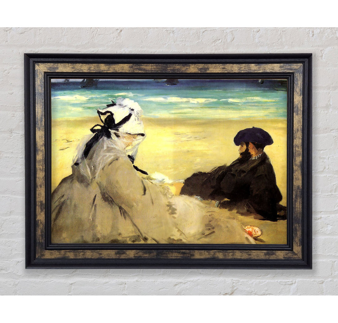 Manet Sur La Plage 1873 - Einzelner Bilderrahmen Kunstdrucke