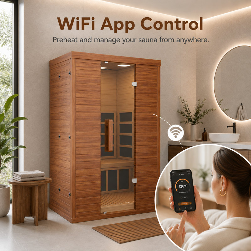 EASYHAWK 2 Person Indoor Infrared Sauna with App Control