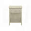 Table d'appoint à 2 niveaux avec tiroir de rangement - placage blanc antique, 19 po x 15,75 po x 25 po-541571166