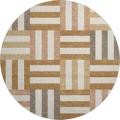 Premium Machine Washable Mayfield AMF2332 Geometric Rug