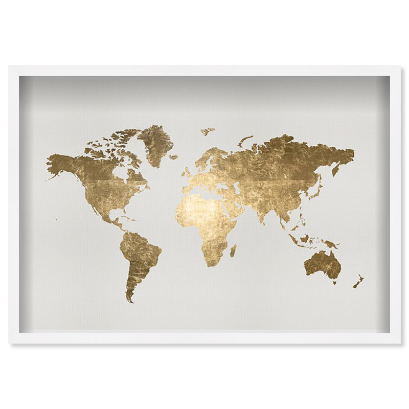 Mapamundi Tiago Handmade Print, 25.5" H x 37.5" W