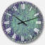 Horloge murale traditionnelle peinte à la main fleurs bleues-36845451