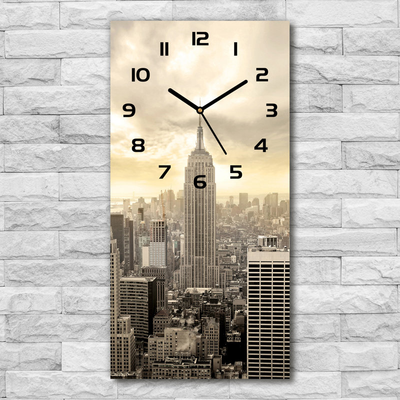 Jacobthomas Glass Wall Clock, Black