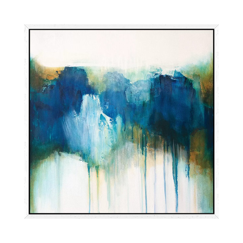 Where Woodlarks Sing No. 5 by Jude Remedios - Painting on Canvas, 45.72cm H x 45.72cm W x 3.81cm D, White Framed