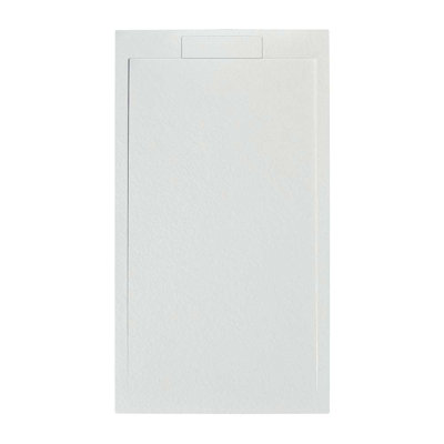  White 1600X800 Slate Effect Shower Tray