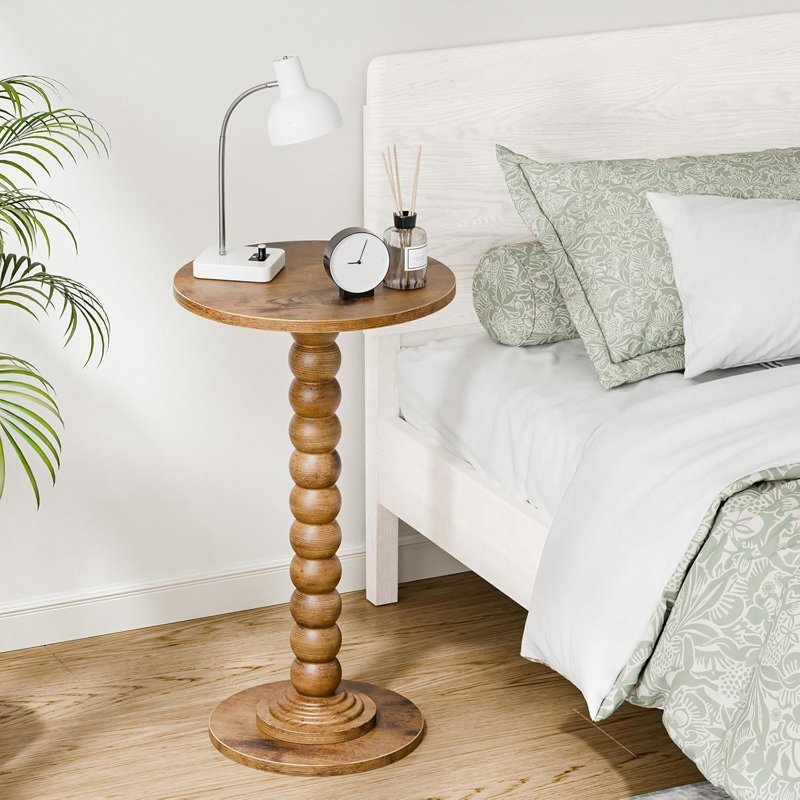 Enzor Round Outdoor Side Table , 11.8'' in. W 11.8'' in. D, Green