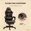 Fauteuil de jeu de course avec similicuir diamant et repose-pieds
