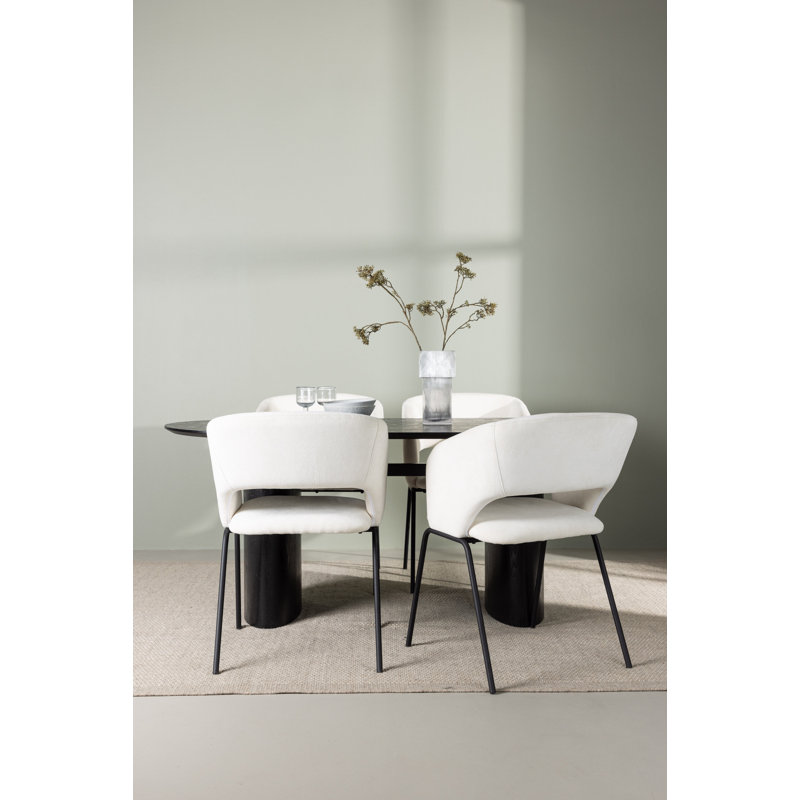 Carrasco 4 - Person Dining Set, Black