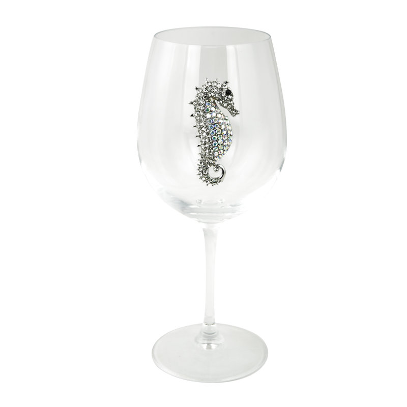 Verre à vin à bijoux 18 oz, Hippocampe
