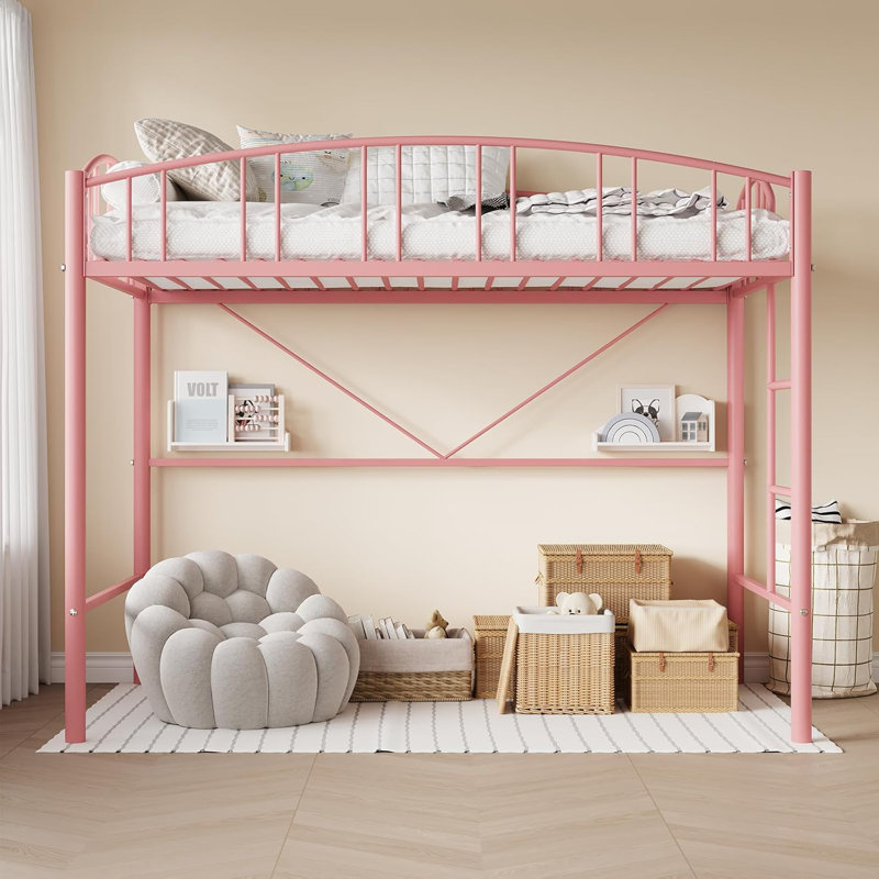 Loft Bed Twin Size, Pink