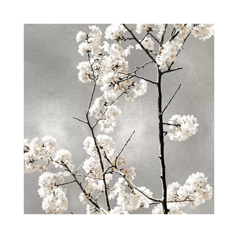 Silver Blossoms II by Kate Bennett - Wrapped Canvas Print, 30.48cm H x 30.48cm W x 1.905cm D