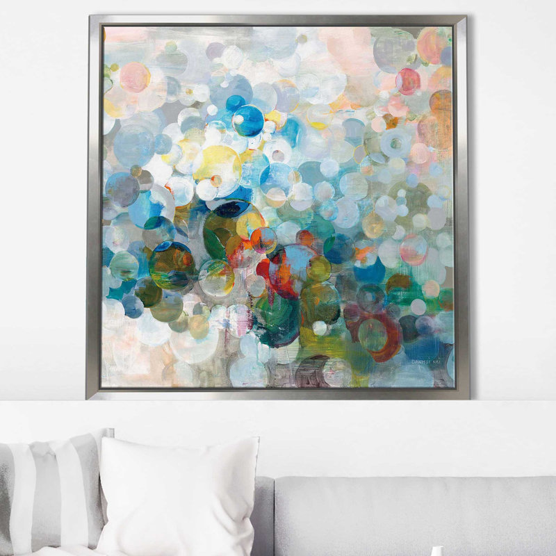 «In The Loop (Square)» par Danhui Nai, reproduction, Cadre flottant argent, H 39,5 po x l 39,5 po x P 2 po