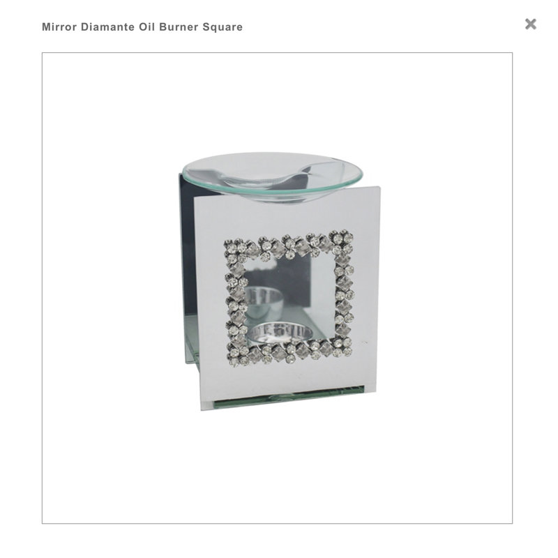 Diamante Glass Wall Tealight Holder