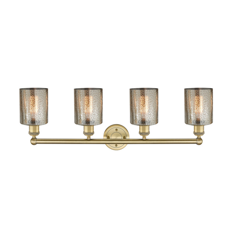 Éclairage pour meuble-lavabo 4 lumières 32 pouces Karon, Mercure, Laiton brossé