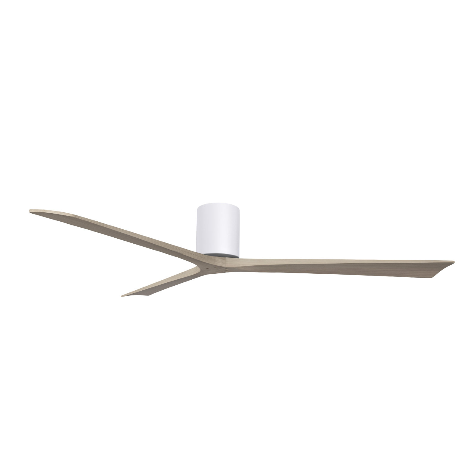Olivier 3 Blade Ceiling Fan, Gloss White, Gray Ash Tone, 72"