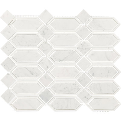 6" x 12" Natural Stone Grid Mosaic Wall Tile