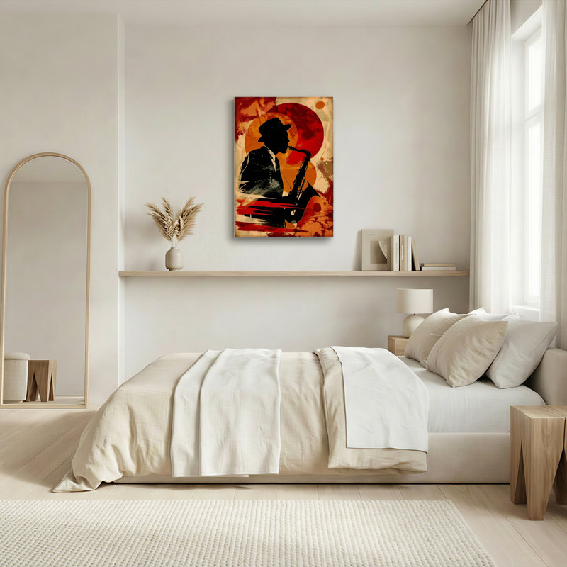Ensemble de 1 tableau sur toile de musique jazz, 48"H x 32"W, Wrapped Canvas