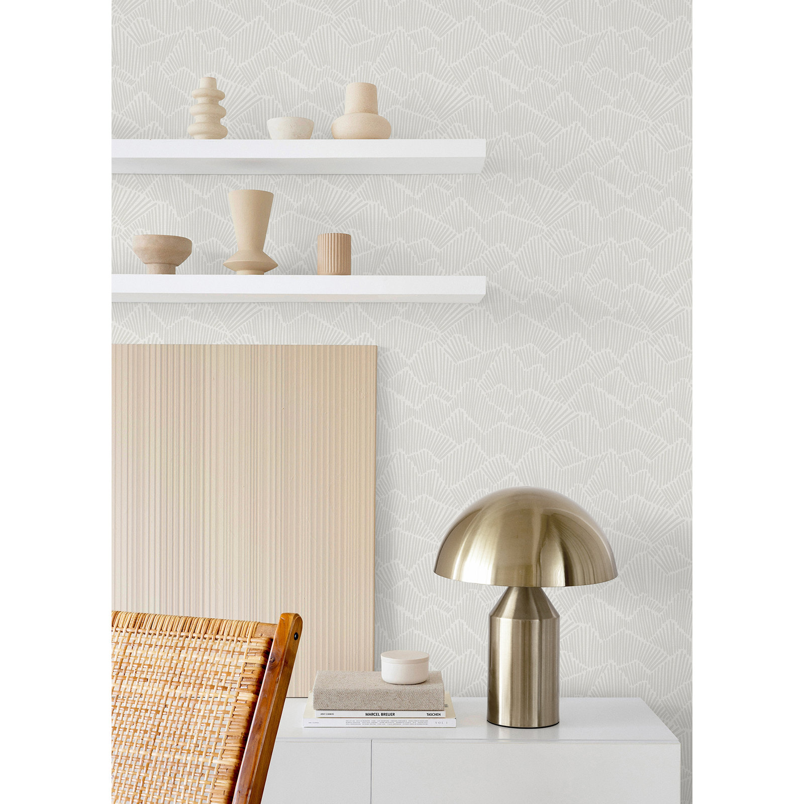 Adames Modern Peel & Stick Geometric Wallpaper, Gray