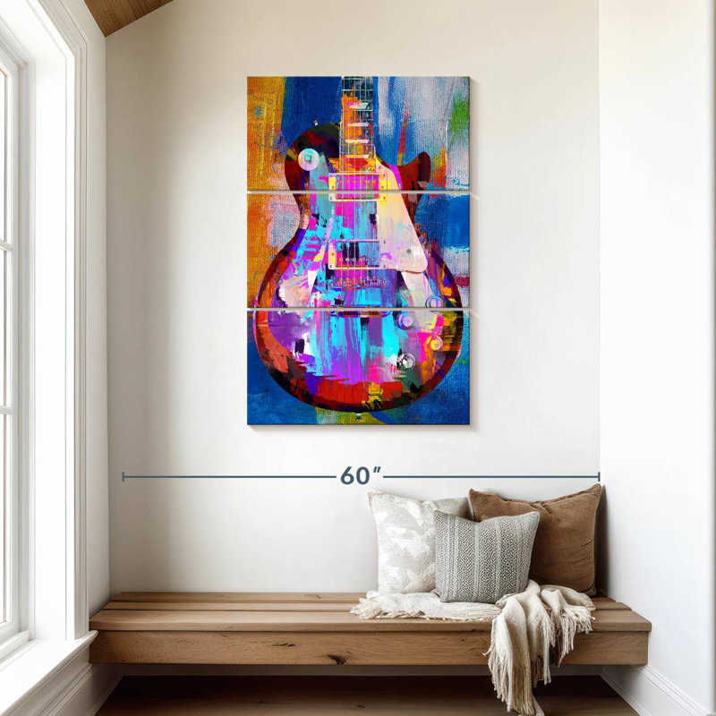 Abarca Painted Les Paul, 45" H x 28" W