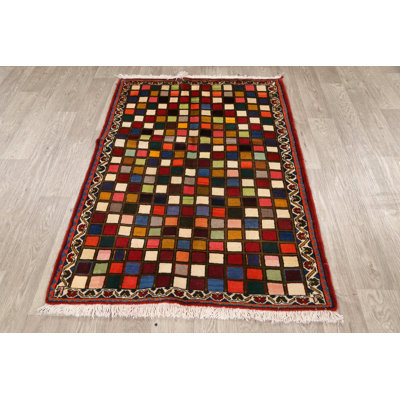 One-of-a-Kind 3'4" X 4'9" New Age Wool Area Rug in Multicolor