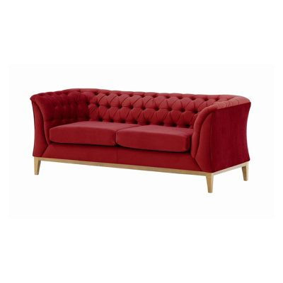 Chesterfield Modern 2 Seater Sofa Wood