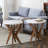Jahey Wooden Crossed Legs Round End Table with Smooth Top and Sturdy Four-Leg Base -451479461-405810435