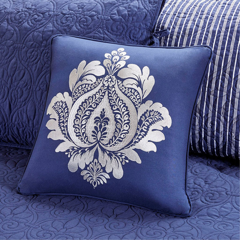 6 Piece Reversible Daybed Cover Set  Daybed, Navy, Daybed Coverlet + 5 Additional Pieces