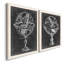 Armillary Sphere on Charcoal I - Ensemble de 2 peintures sur toile encadrées-794708456-794708459